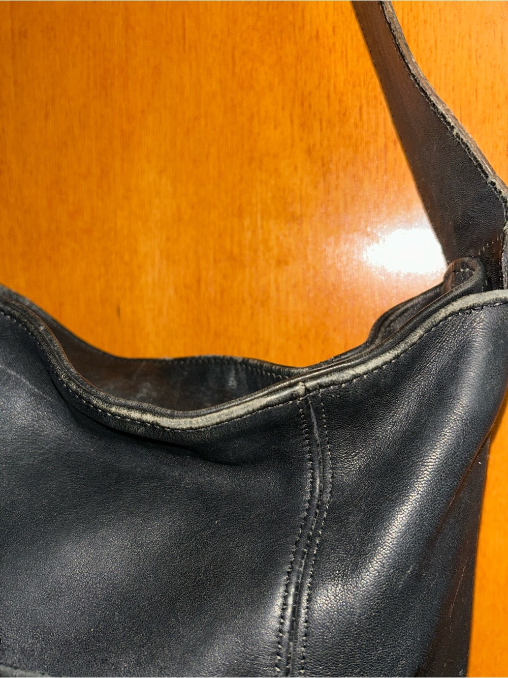 Vintage Coach Bag Soho Erickson Black Leather Shoulder Bag Hobo Bag Made USA - Picture 9 of 11